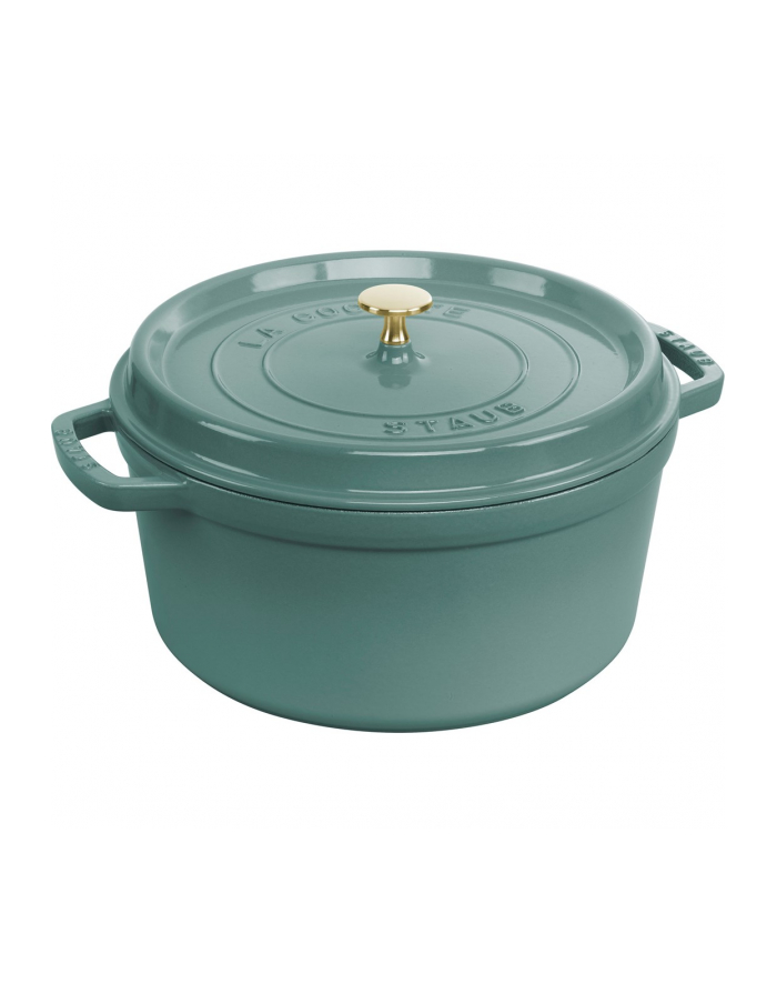 no name Garnek żeliwny okrągły Staub - 67 ltr, Eukaliptusowy główny
