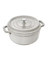 no name Garnek żeliwny okrągły Staub - 22 ltr, Biała trufla - nr 1