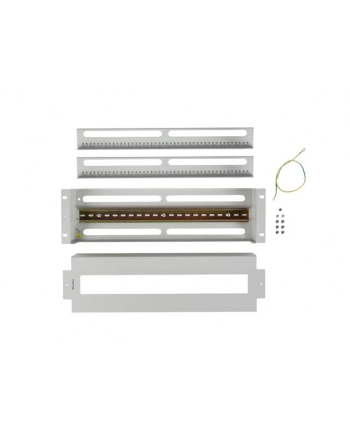 Panel dystrybucji napięć Lanberg 19'' 3U z szyną DIN TS-35 szary nr 1