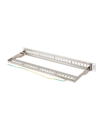 Patch panel pusty Lanberg PPKS-0924-S 24 port 1U 19'' do modułów keystone szary nr 2