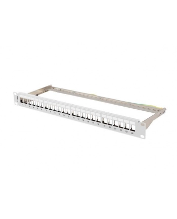 Patch panel pusty Lanberg PPKS-0924-S 24 port 1U 19'' do modułów keystone szary nr 1