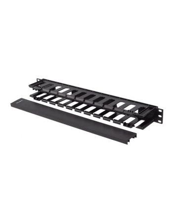 Organizer kabli Lanberg AK-1703-B 19'' 1U plastikowy z zaślepką typ A czarny