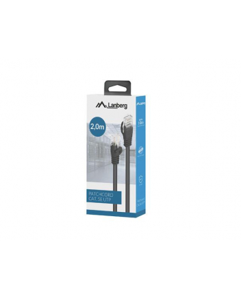 Patchcord Lanberg UTP kat.5e 2m czarny box fluke passed nr 1