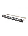 Patch panel pusty Lanberg PPKS-0924-B 24 port 1U 19'' do modułów keystone czarny - nr 1