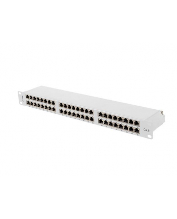 Patch panel Lanberg PPS6-1048-S 48 port 1U 19'' kat.6 FTP ekranowany szary