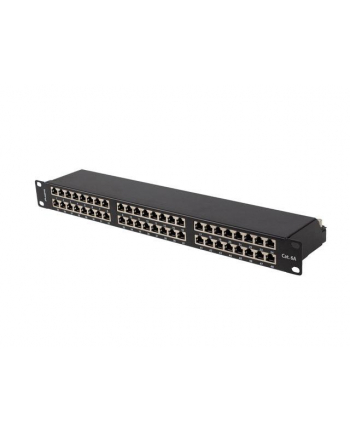 Patch panel Lanberg PPSA-1048-B 48 port 1U 19'' kat.6A FTP ekranowany czarny nr 1