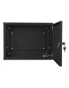 Szafa instalacyjna Lanberg rack wisząca 19'' 4U+3U 540x200 niskoprofilowa czarna (złożona) - nr 17
