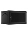 Szafa instalacyjna Lanberg rack wisząca 19'' 6U 600x450 drzwi perforowane czarna (flat pack) - nr 16