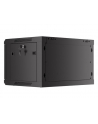 Szafa instalacyjna Lanberg rack wisząca 19'' 6U 600x450 drzwi perforowane czarna (flat pack) - nr 24
