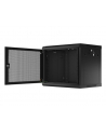 Szafa instalacyjna Lanberg rack wisząca 19'' 9U 600x450 drzwi perforowane czarna (flat pack) - nr 23