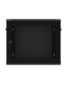 Szafa instalacyjna Lanberg rack wisząca 19'' 9U 600x450 drzwi perforowane czarna (flat pack) - nr 25