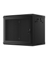 Szafa instalacyjna Lanberg rack wisząca 19'' 9U 600x450 drzwi perforowane czarna (flat pack) - nr 26
