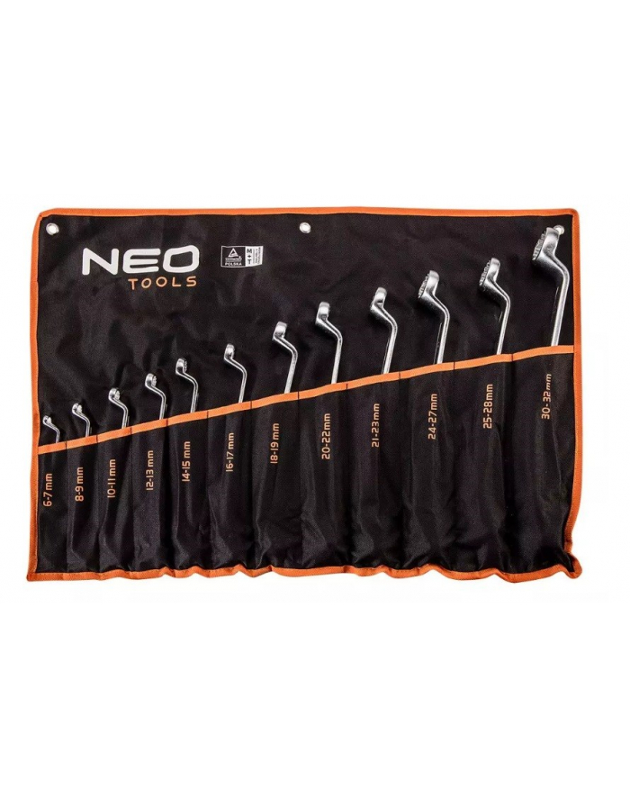 Klucze oczkowe odgięte Neo Tools 6-32 mm, zestaw 12 sztuk główny