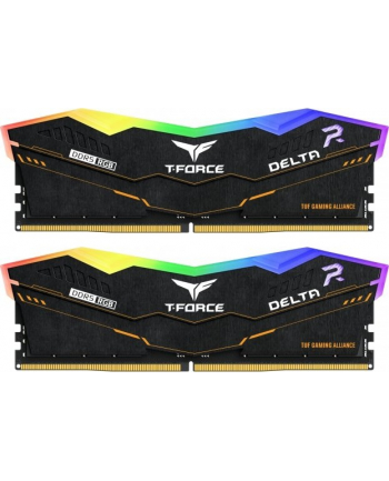 Team Group DDR5 32GB - 6000 - CL - 38 - Dual-Kit - DIMM - FF5D532G6000HC38ADC01, Delta TUF RGB, XMP, Kolor: CZARNY