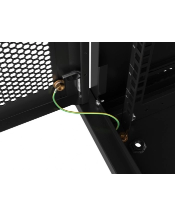 Szafa instalacyjna Lanberg rack wisząca 19'' 4U 600x450 drzwi perforowane czarna (flat pack) nr 2