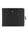 Szafa instalacyjna Lanberg rack wisząca 19'' 6U 600x450 drzwi perforowane czarna (flat pack) - nr 17
