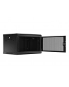 Szafa instalacyjna Lanberg rack wisząca 19'' 6U 600x450 drzwi perforowane czarna (flat pack) - nr 18