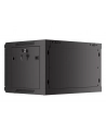 Szafa instalacyjna Lanberg rack wisząca 19'' 6U 600x450 drzwi perforowane czarna (flat pack) - nr 24