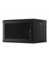 Szafa instalacyjna Lanberg rack wisząca 19'' 6U 600x450 drzwi perforowane czarna (flat pack) - nr 8