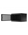Szafa instalacyjna Lanberg rack wisząca 19'' 6U 600x450 drzwi perforowane czarna (flat pack) - nr 9