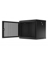 Szafa instalacyjna Lanberg rack wisząca 19'' 9U 600x450 drzwi perforowane czarna (flat pack) - nr 23