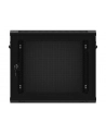 Szafa instalacyjna Lanberg rack wisząca 19'' 9U 600x450 drzwi perforowane czarna (flat pack) - nr 25