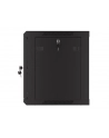 Szafa instalacyjna Lanberg rack wisząca 19'' 9U 600x450 drzwi perforowane czarna (flat pack) - nr 2