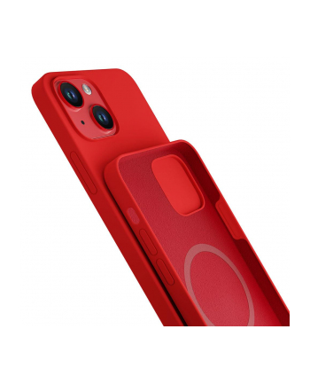3mk pczerwonyection Etui na telefon 3mk do Apple iPhone 14 - silikonowe z MagSafe Red