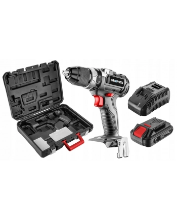 Wiertarko-wkrętarka akumulatorowa bezszczotkowa Energy+ 18V, Li-Ion, aku 2Ah, ładowarka, walizka, 58G019-SET1 Graphite nr 2