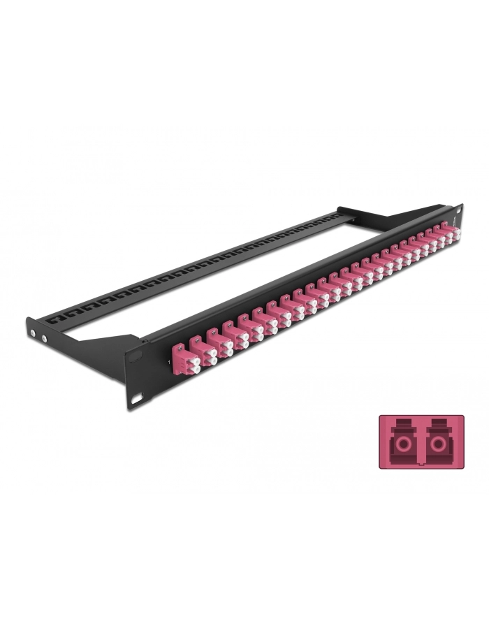 DeLOCK 19 fiber optic patch panel 24 port LC duplex (Kolor: CZARNY/purple, 1 U) główny