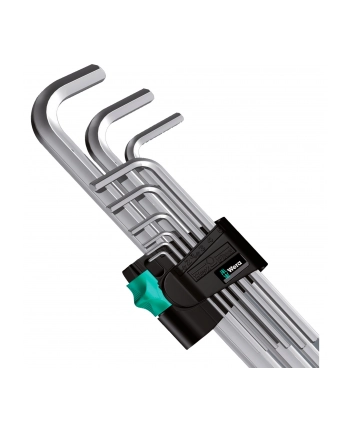 Wera 950/9 Hex-Plus 5 L-key set, 9 pieces, screwdriver (with retaining clip) nr 2