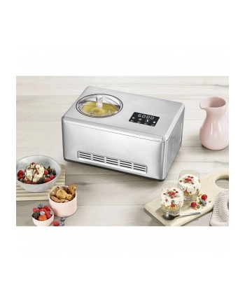 Severin 2-in-1 ice cream maker EZ 7406, with yoghurt function (stainless steel (brushed), 180 watts)