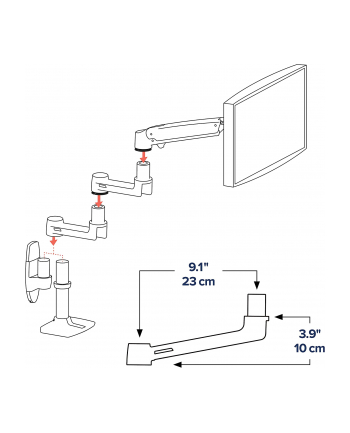 Ergotron LX Extension, Attachment/Mounting (White)