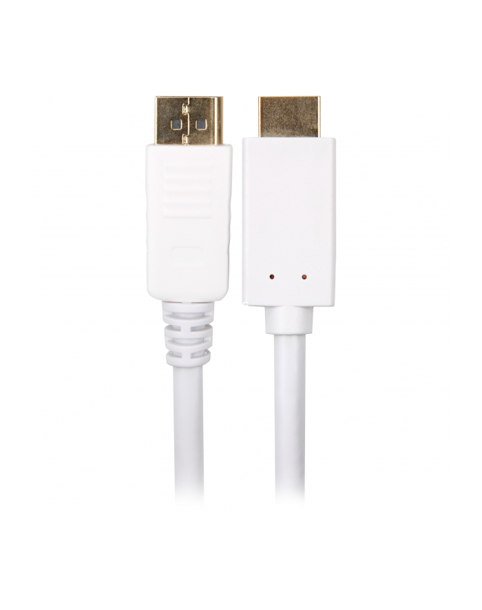 Sharkoon adapter cable Displayport 1.2 > HDMI 4K (Kolor: BIAŁY, 3 meters) główny