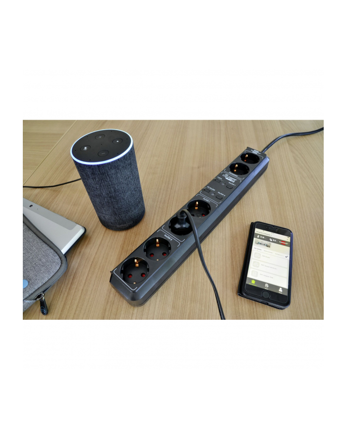 Brennenstuhl Connect Eco-Line WiFi socket strip 6-way (Kolor: CZARNY, 1.5 meters, timer, voice control) główny