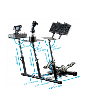 Wheel Stand Pro Deluxe V2, mount (Kolor: CZARNY, Thrustmaster Hotas Warthog and Saitek X52/Pro, X55, X56, X65)