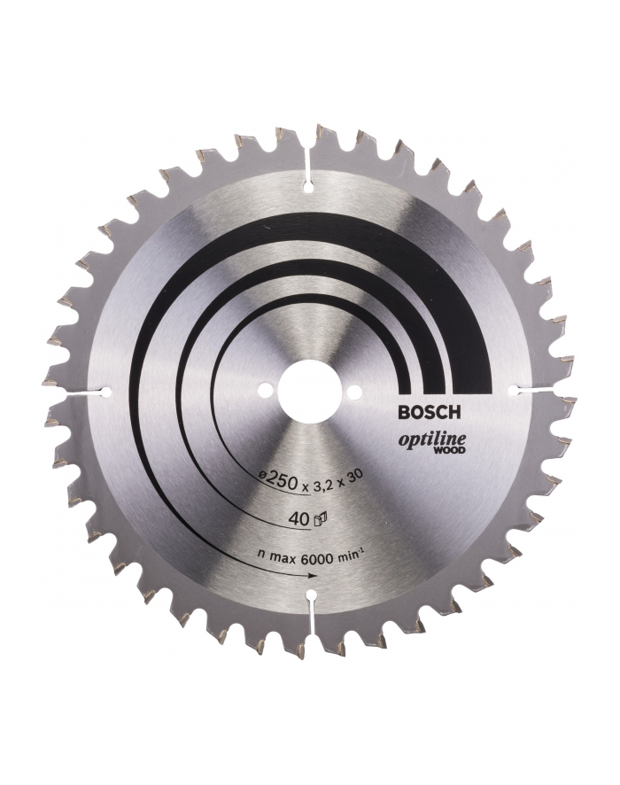 bosch powertools Bosch circular saw blade Optiline Wood, 250mm, 40T główny