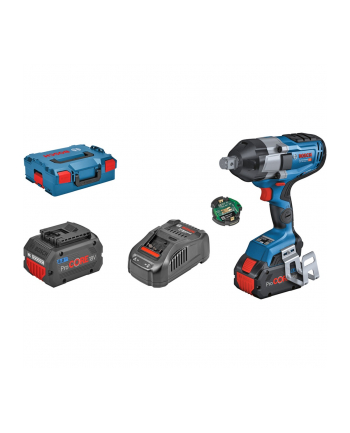 bosch powertools Bosch cordless impact wrench BITURBO GDS 18V-1050 HC Professional, 18V (blue/Kolor: CZARNY, 2x battery ProCORE18V 8.0Ah, Bluetooth module, 3/4'', in L-BOXX)