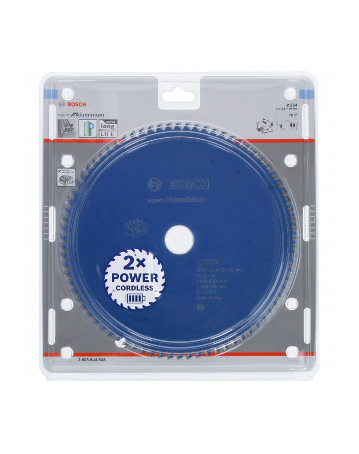 bosch powertools Bosch circular saw blade Expert for aluminum, 254mm, 78Z (bore 30mm, for cordless table saws) główny
