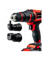 Einhell cordless drill/driver set TE-CD 18/45 3X-Li +22, 18Volt (red/Kolor: CZARNY, Li-ion battery 2.0Ah, 22-piece accessories) - nr 4