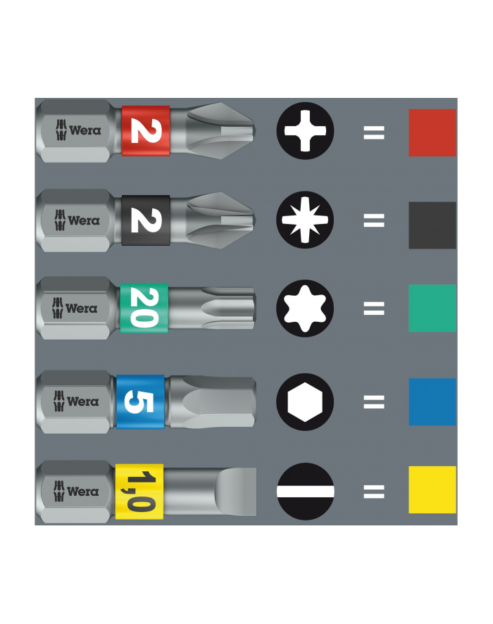 Wera Kraftform compact stubby magazine 1 bit set (Kolor: CZARNY/green, 7 pieces) główny