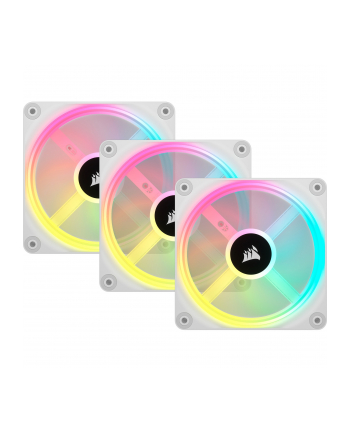 Corsair iCUE LINK QX120 RGB 120mm PWM Fan Case Fan (White Starter Kit)