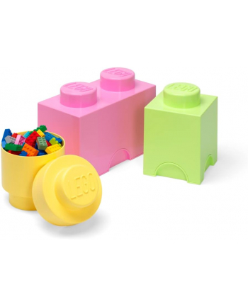 Room Copenhagen LEGO memory block multi pack 3 pieces, storage box (light green, size S)