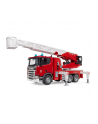 BRUD-ER Scania Super 560R Feuerwehr mit Drehleiter, Wasserpumpe, Light ' Sound - nr 9