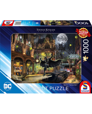 Schmidt Spiele Thomas Kinkade Studios: DC - Batman Gotham City, Jigsaw Puzzle (Black, 1000 Pieces)