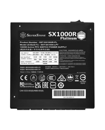 silverstone technology SilverStone SST-SX1000R-PL 1000W, PC power supply (Kolor: CZARNY, cable management, 1000 watts)