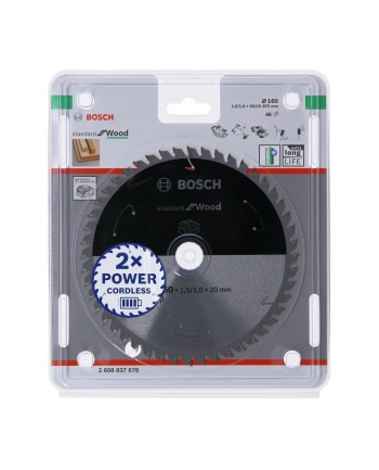 bosch powertools Bosch circular saw blade Standard for Wood, 160mm, 48Z (bore 20mm, for cordless saws) nr 2