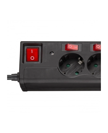 goobay 6-way power strip with switches (Kolor: CZARNY, 1.5 meters, surge protection ) nr 2