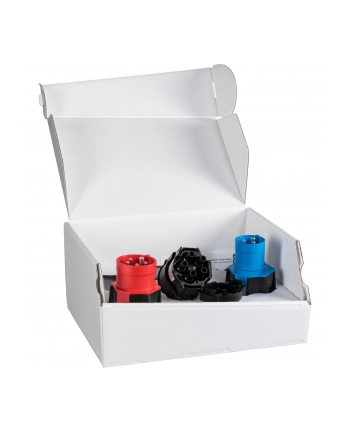nrjkick NRGkick plug attachment set standard ((wersja europejska)) 16A 5-pin, 16A 3-pin, pczerwonyective contact, adapter (Kolor: CZARNY, 3-piece, for NRGkick charging unit) nr 2