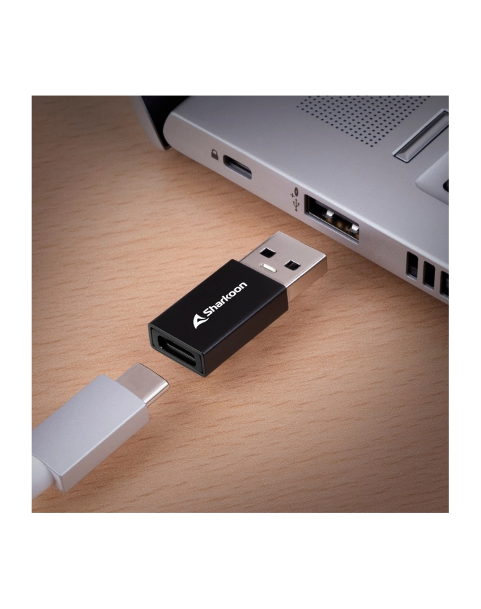 Sharkoon USB 3.2 Gen 1 Adapter OfficePal, USB-A > USB-C / USB-C > USB-A (Kolor: CZARNY, set of 2) główny